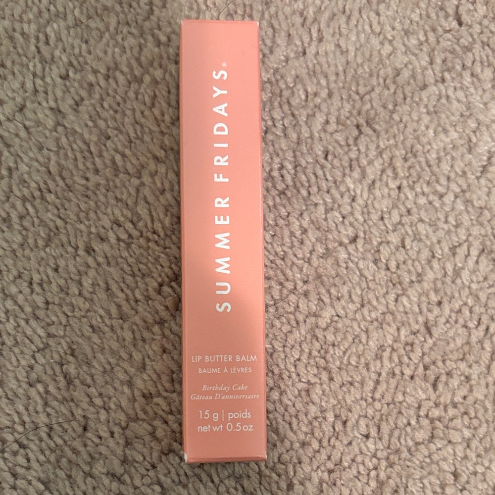 Summer Fridays Birthday Cake Lip Balm 🎂 BRAND NEW, UNUSED WITH BOX